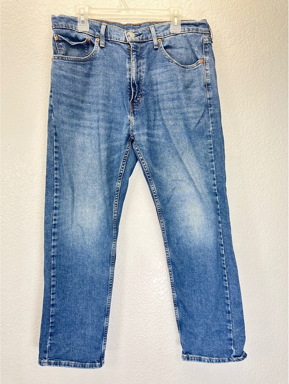 Men's Levis 505 36x29 Medium Wash Regular Fit Straight Leg Zip Fly
